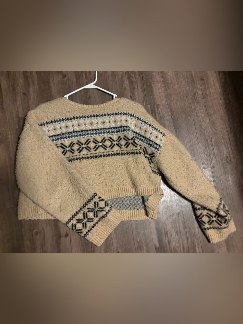 Cozy Cream Fair Isle crop Knit Sweater - Women's from Target